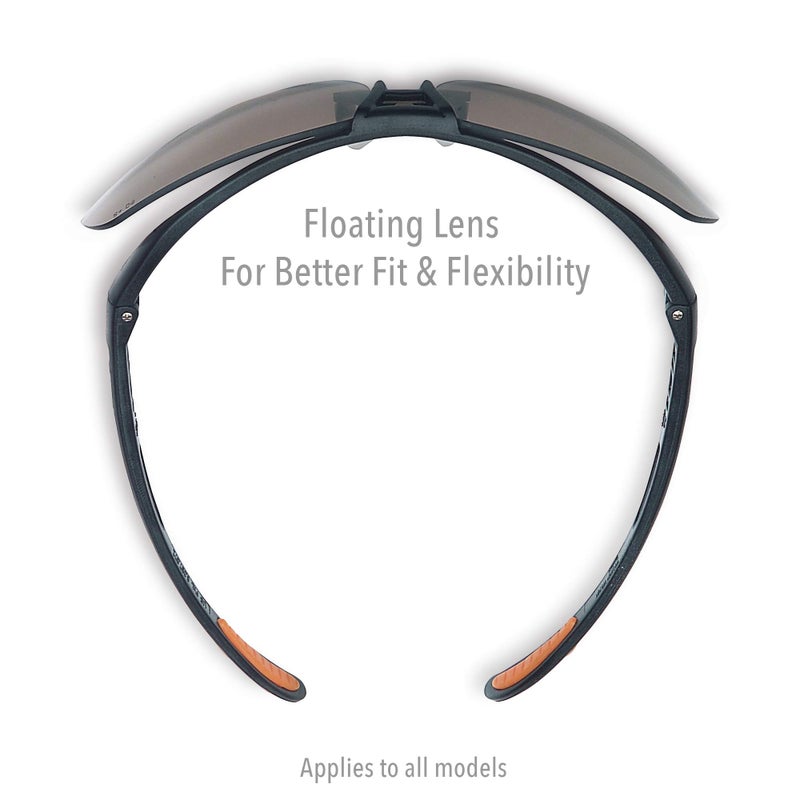 UVEX Honeywell Uvex by ProtÃ©gÃ© Safety Glasses, Metallic Black Frame with Gray Lens & HydroShield Anti-Fog Coating (S4201HS) - Image 3